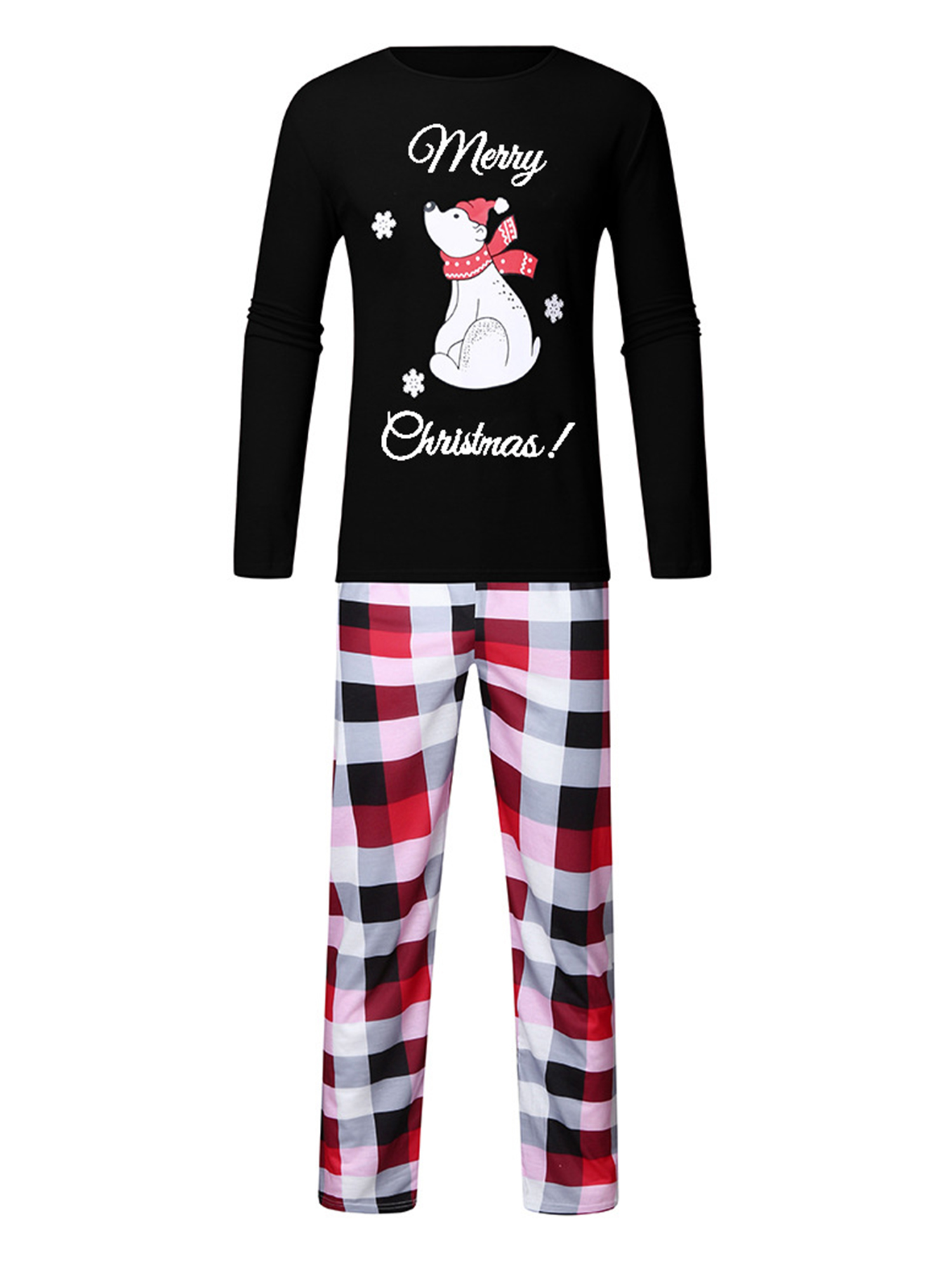 Chennie Family Matching Clothes Women Men Kid Baby Battery Print Nightwear Pajamas Set